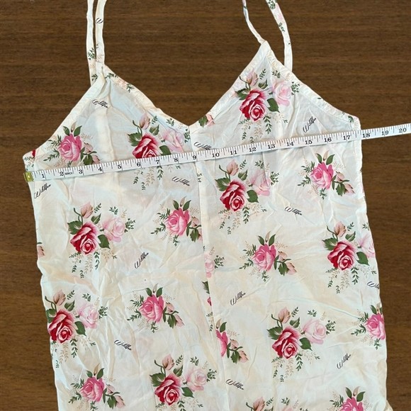 WILDFOX Intimate Romper Womens White Large Red Rose Sleepwear - Picture 4 of 10